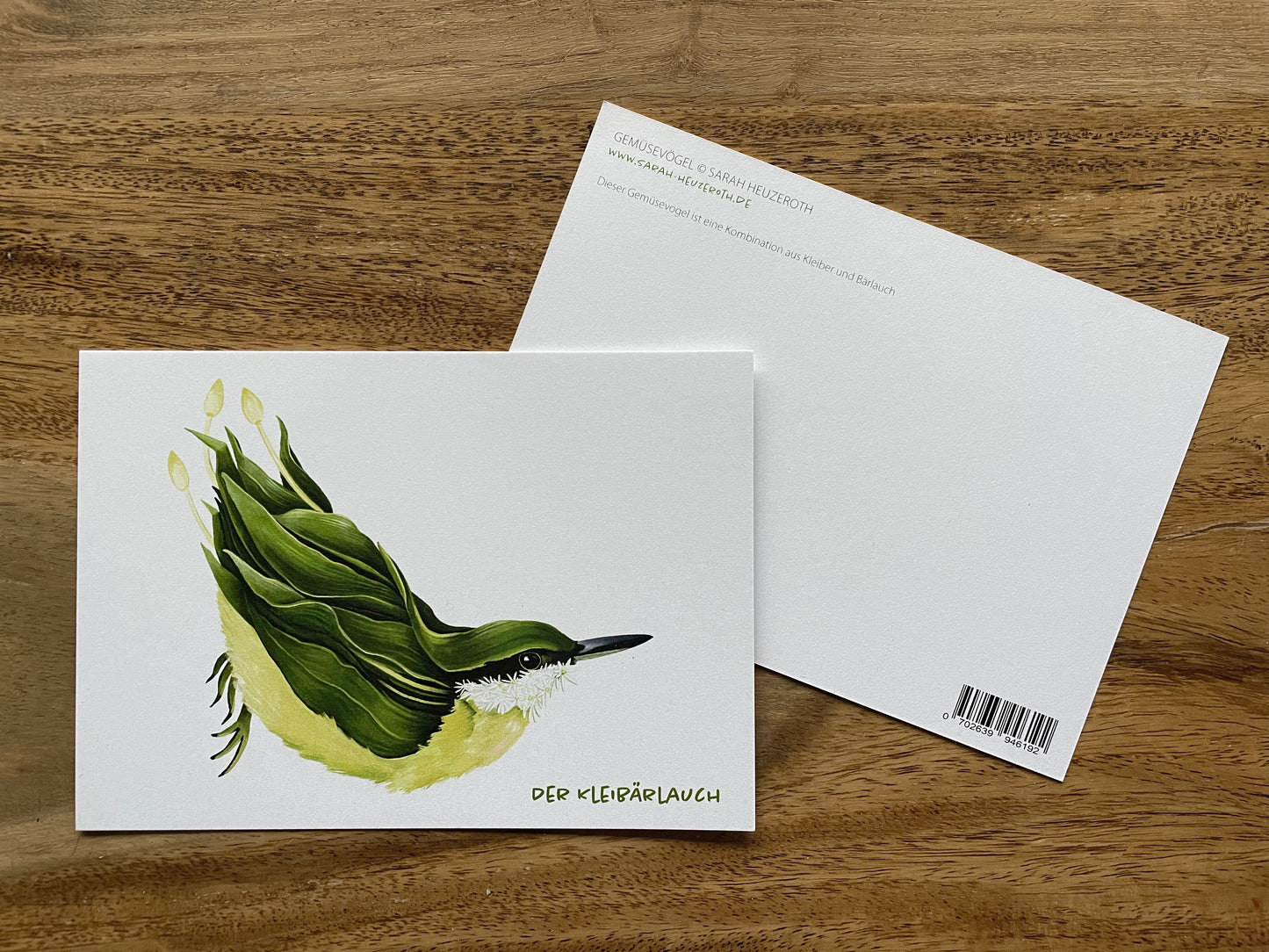 Postkarte Gemüsevögel