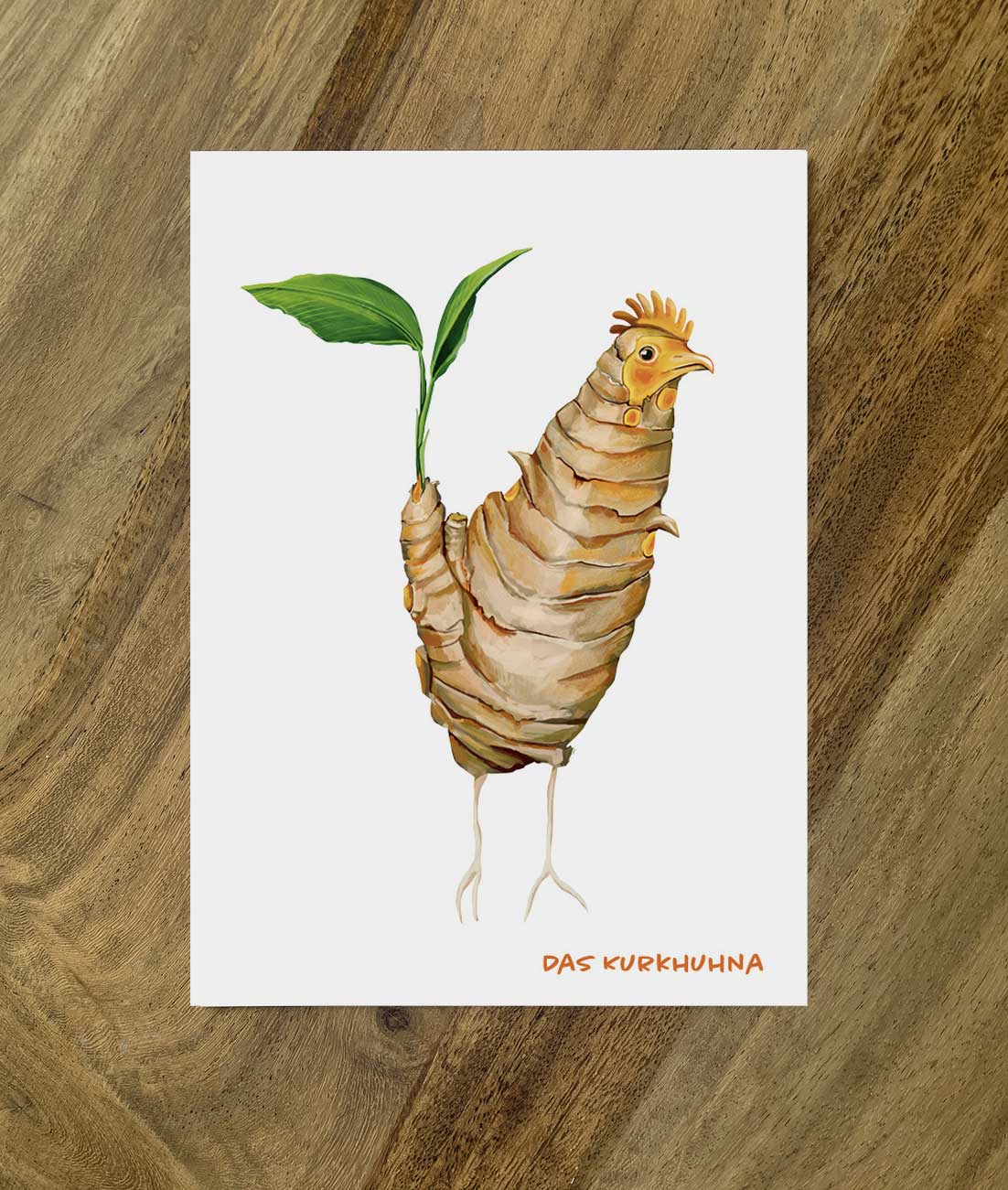Postkarte Gemüsevögel