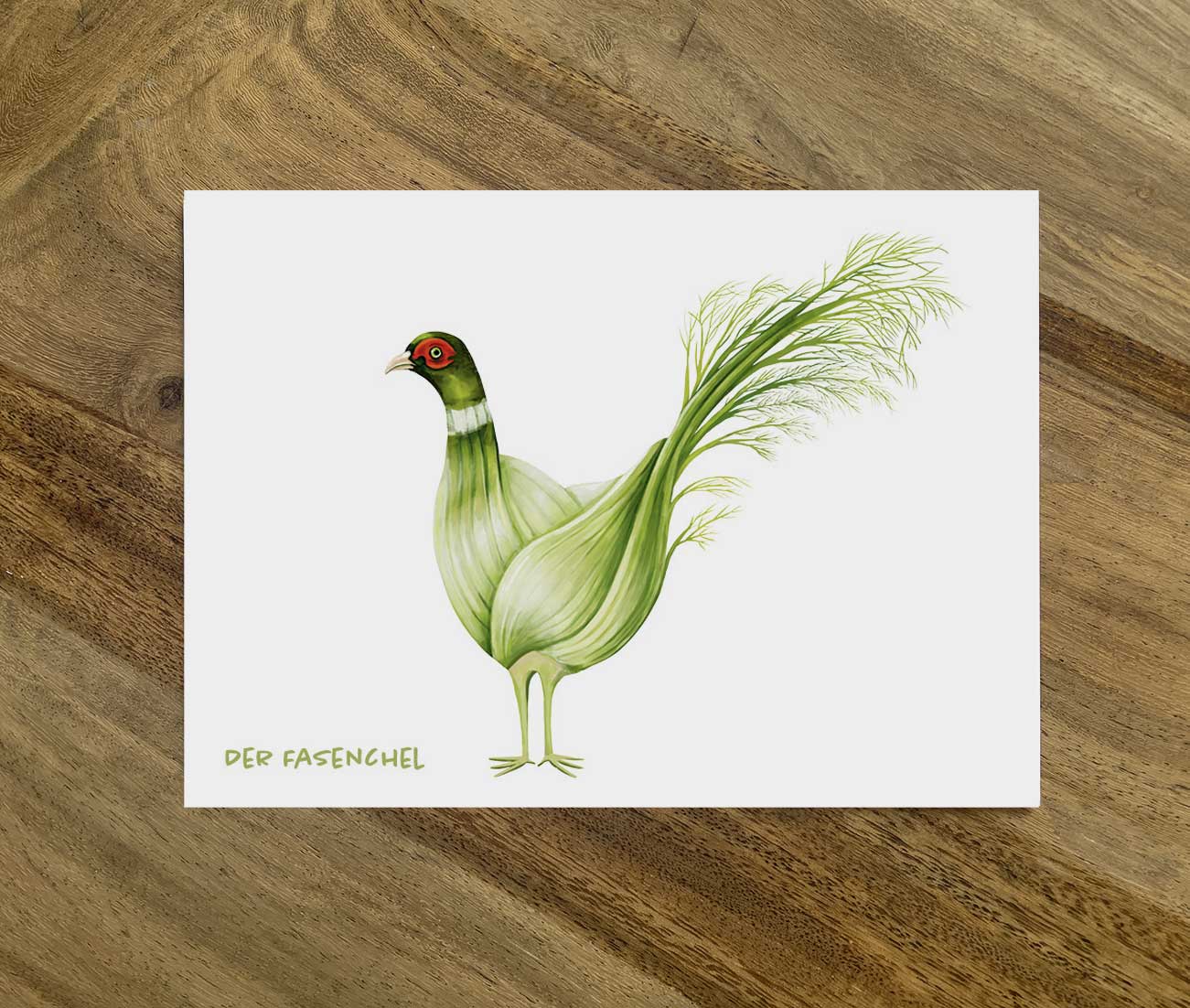 Postkarte Gemüsevögel