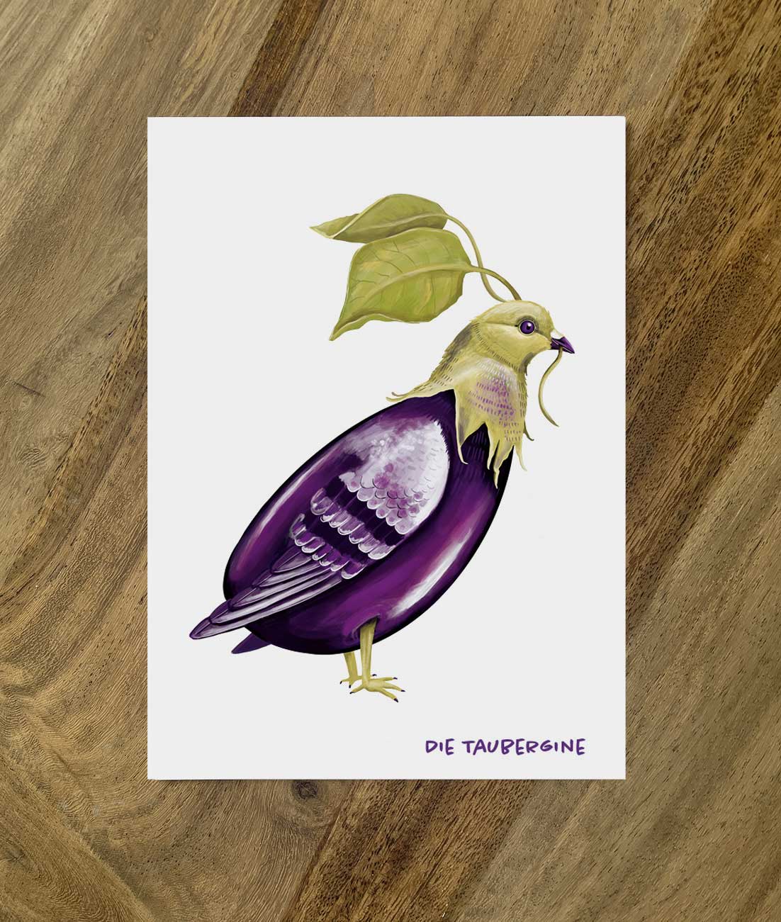 Postkarte Gemüsevögel