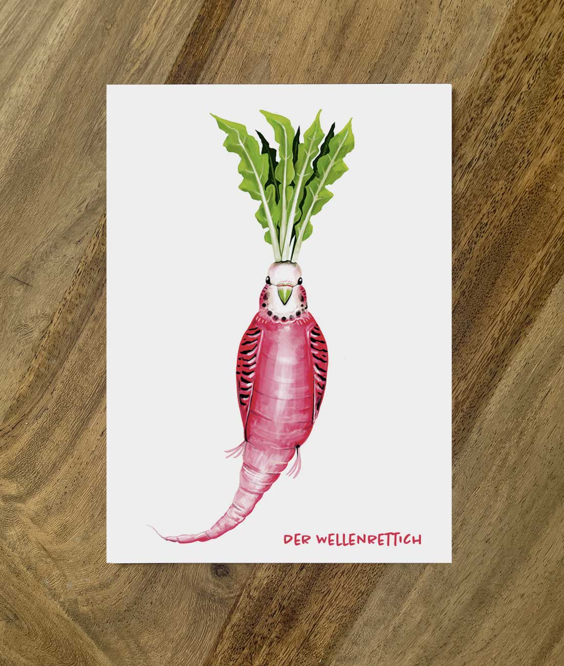 Postkarte Gemüsevögel