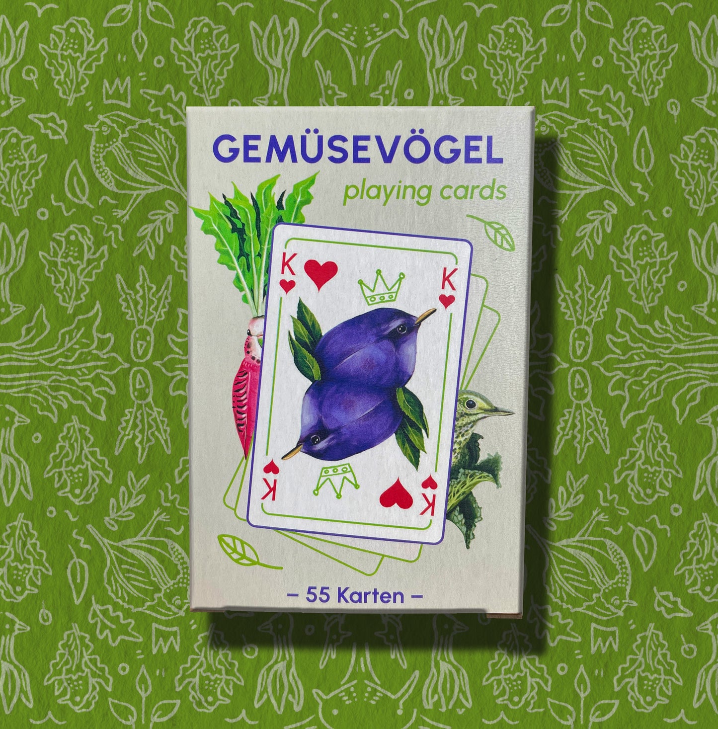 Spielkarten Gemüsevögel