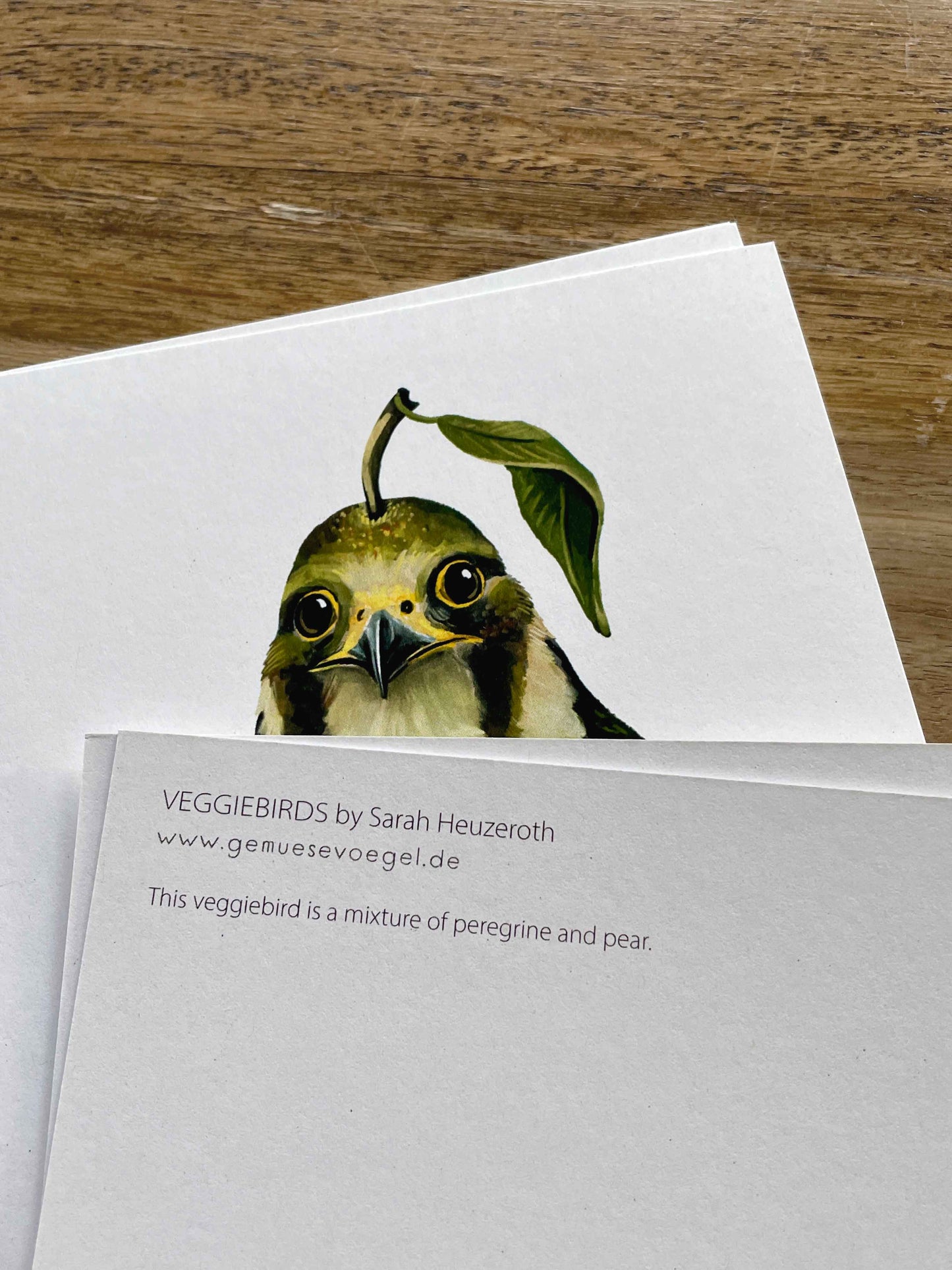 pearegrine Englische Gemüsevögel Veggiebirds-Postkarten