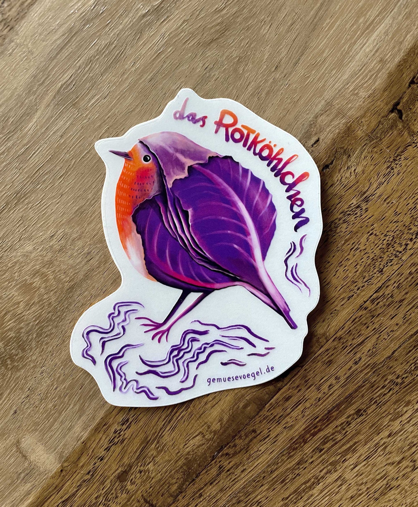 Gemüsevögel Sticker, einzeln